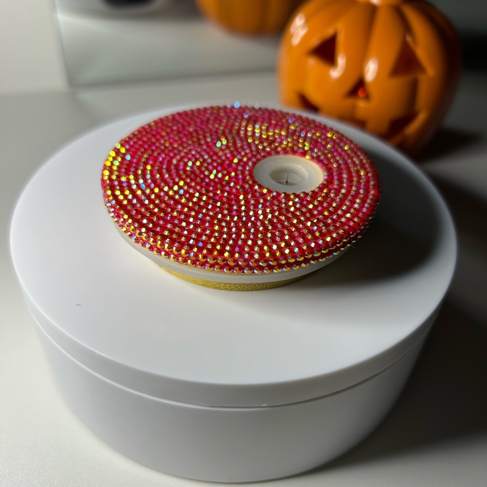 Handmade rhinestone bamboo lid for 16oz, 20oz and 24oz